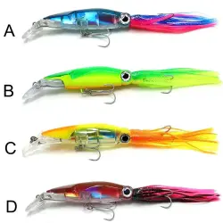 Captain 3450 Octopus Fringed 20cm Floating 36gr Kalamar Sahte Yem - 1