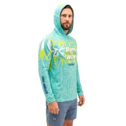 Fujin Pro Angler S26 Hooded Izohips Bold Mint T-Shirt - 2