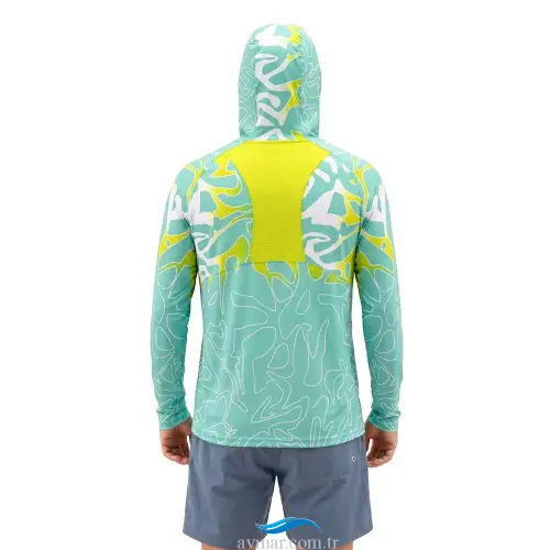 Fujin Pro Angler S26 Hooded Izohips Bold Mint T-Shirt - 3