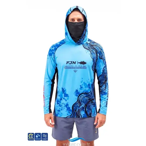 Fujin Relax S26 Buff Hoodie Blue Black T-Shirt