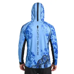Fujin Relax S26 Buff Hoodie Blue Black T-Shirt - 3