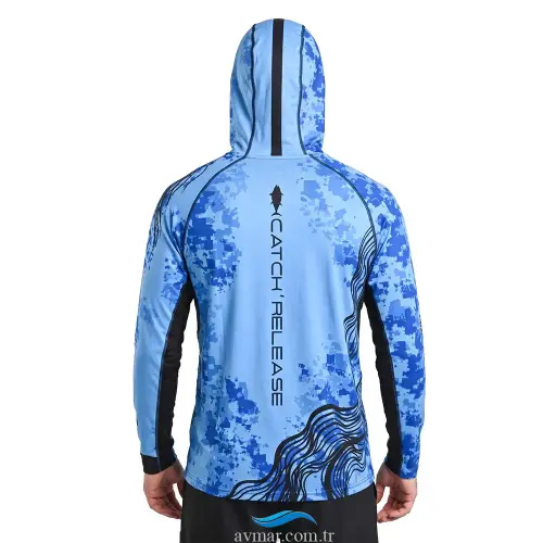 Fujin Relax S26 Buff Hoodie Blue Black T-Shirt - 3