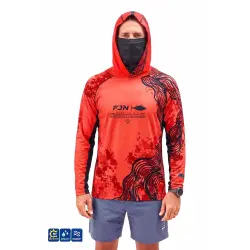 Fujin Relax S26 Buff Hoodie Coral Black T-Shirt - 1
