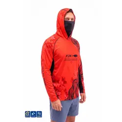 Fujin Relax S26 Buff Hoodie Coral Black T-Shirt - 2