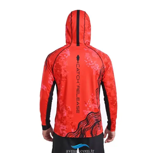 Fujin Relax S26 Buff Hoodie Coral Black T-Shirt - 3