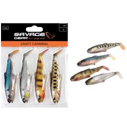 Savage Gear Craft Cannibal Paddletail 10.5cm 12gr Clear Water Mix 4lü - 2