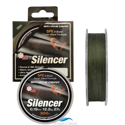 Savage Gear HD8 Silencer Braid 300m Green Örgü İp Misina