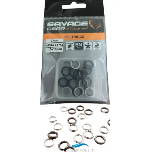 Savage Gear Split Ring SS+BLN 10+10 Halka - 1
