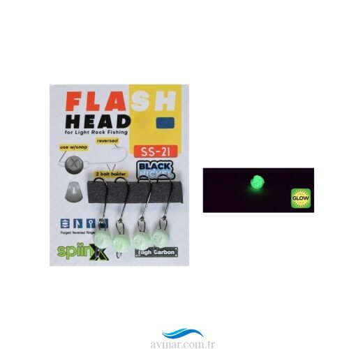 Spiinx Flash Head Jighead Glow 3gr No 8