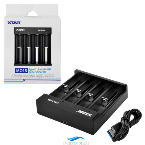 Xtar MC4S Li-ion/Ni-Mh Pil Şarj Cihazı 4lü - 1